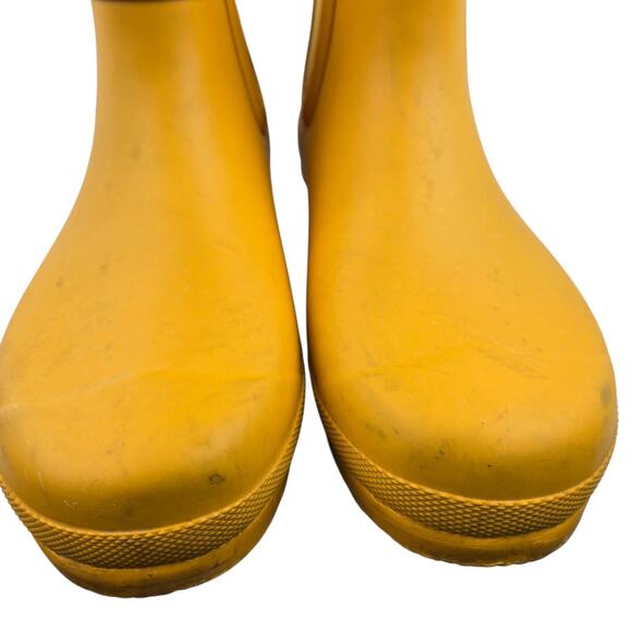 Hunter Ankle Rain Boots Womens 7 Original Chelsea Yellow Logo Gorpcore Dopamine - Picture 4 of 12